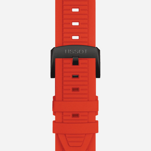 Tissot T-Race Red Silicone Strap Dark Grey Dial 45mm Quartz Chronograph Watch