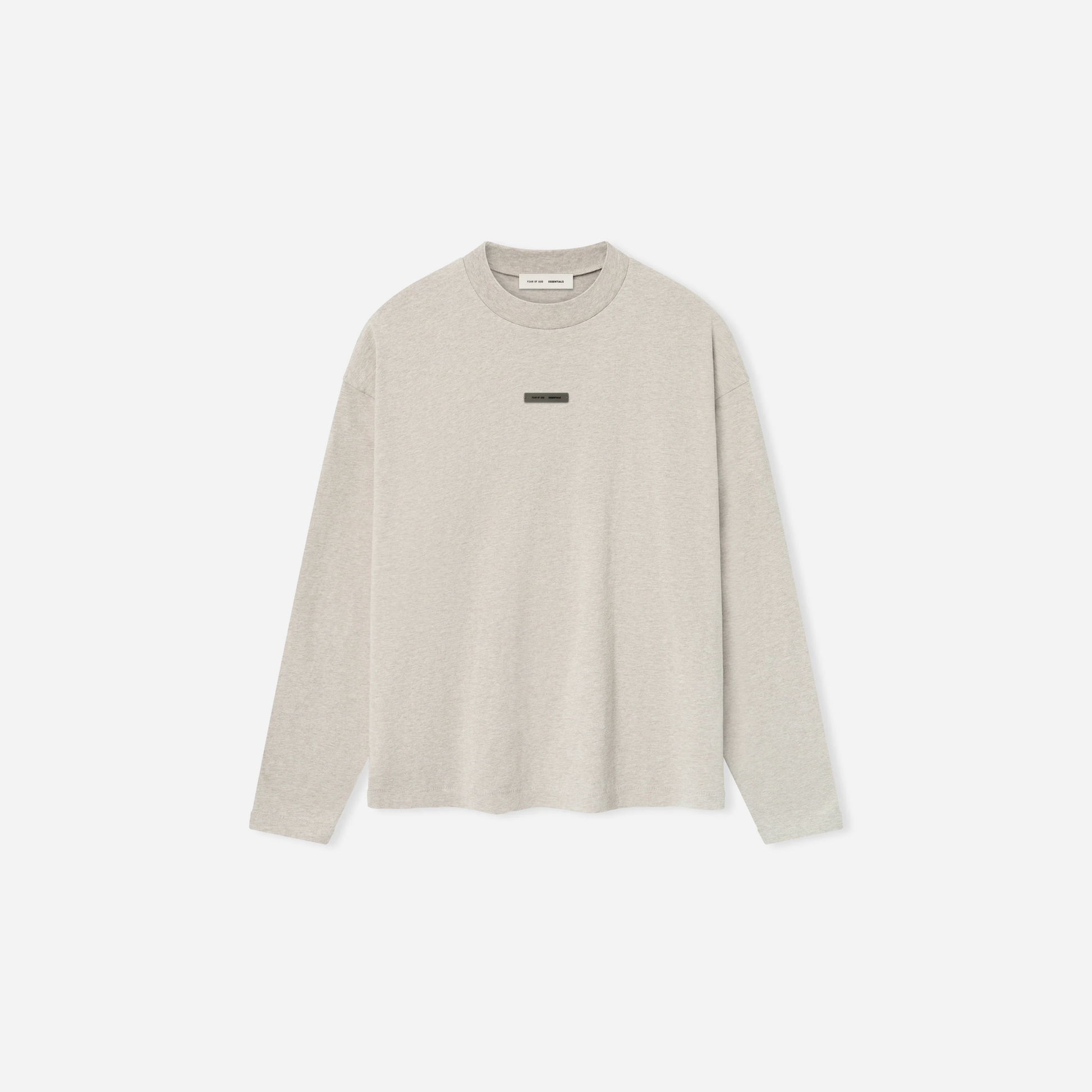 Fear Of God Essentials SS25 Classic Long Sleeve Tee- Heather Stone