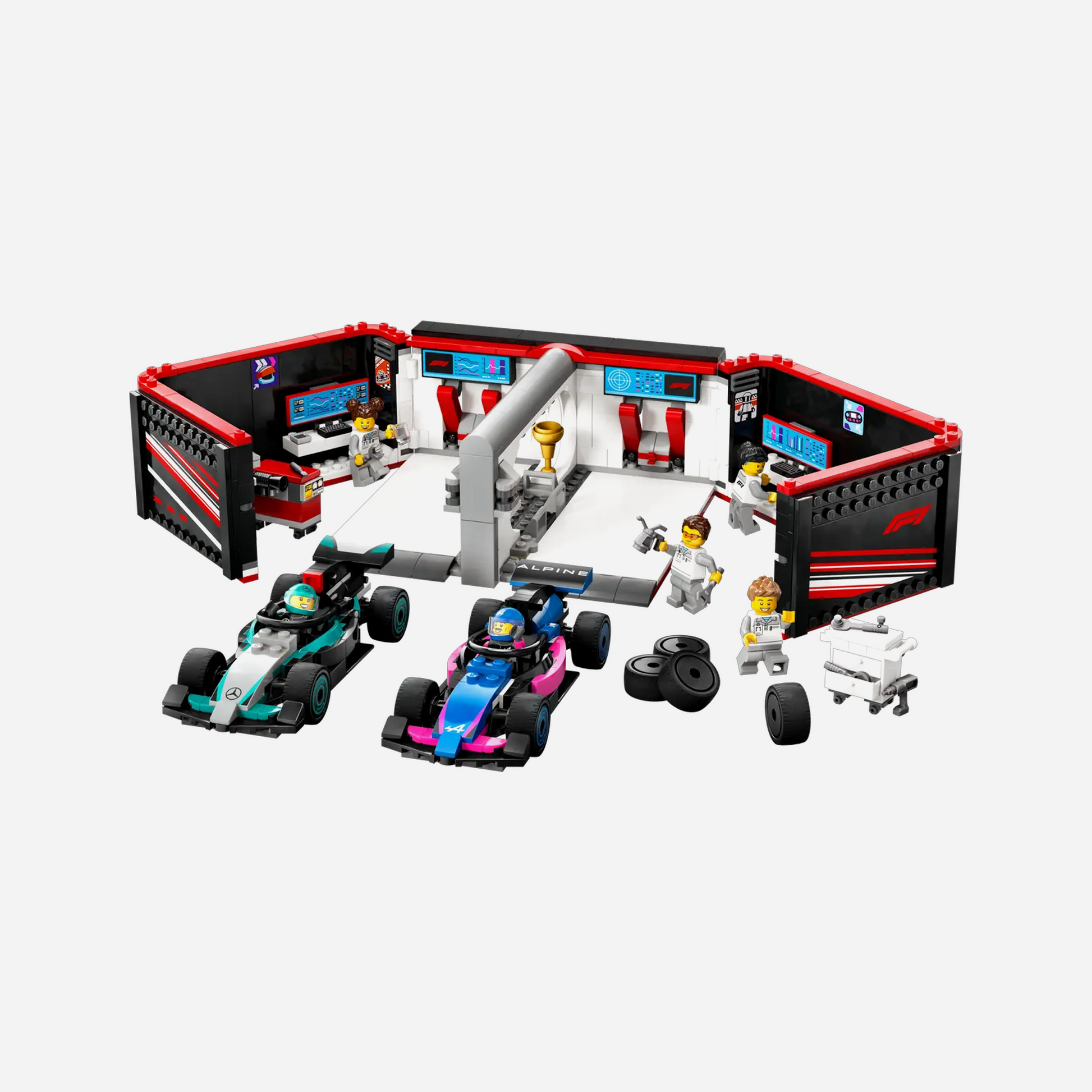 LEGO X F1  Garage & Mercedes-AMG & Alpine Cars