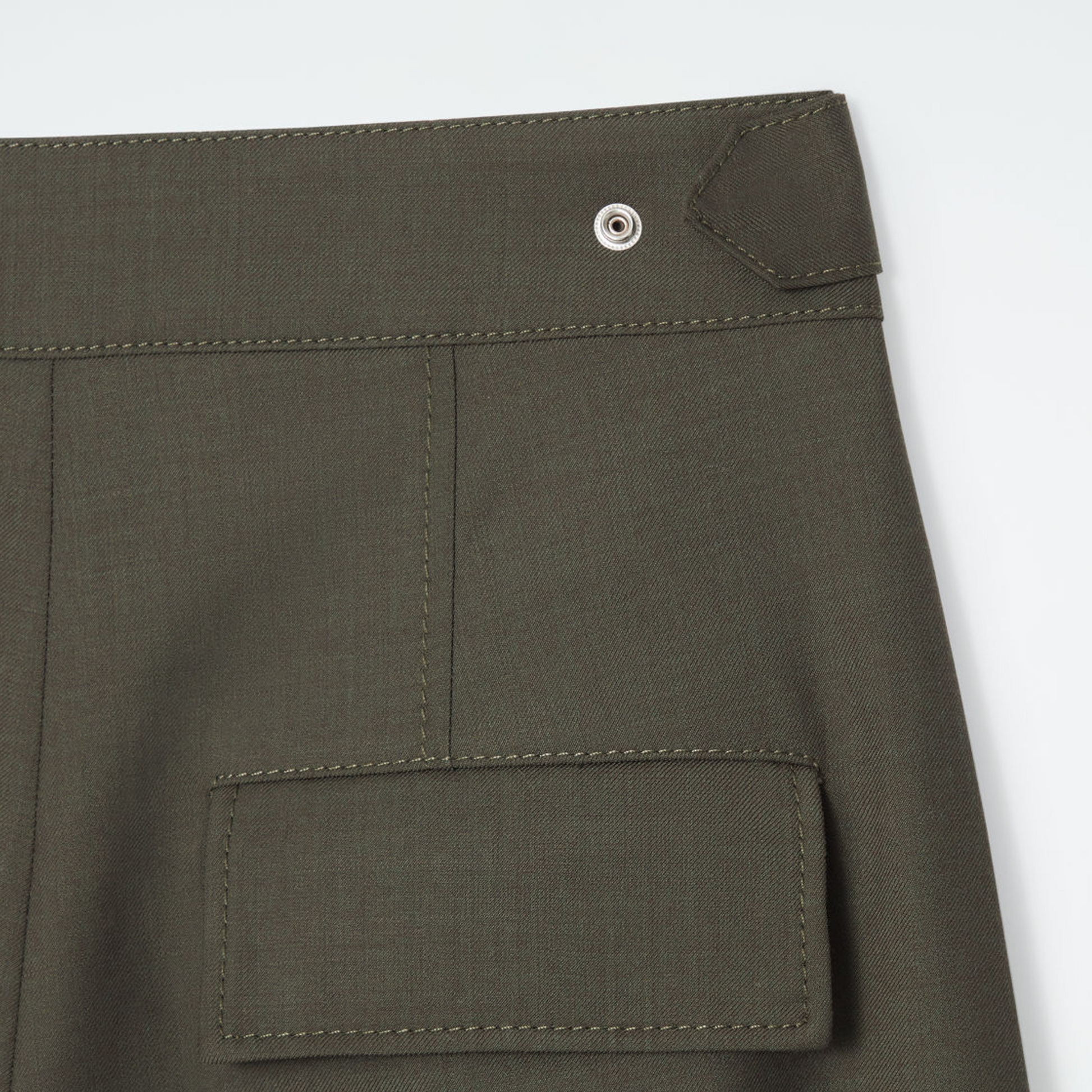 Cos Wool Barrel-Leg Utility Pants