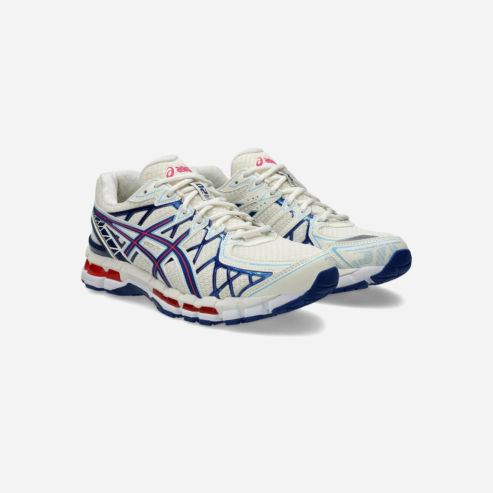 ASICS Gel-Kayano 20 Cream Blue Red