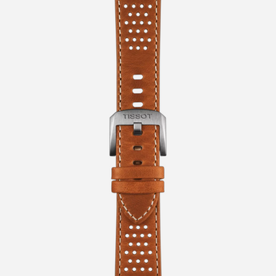 Tissot PR516 Powermatic 80 Black Dial 40mm Light Brown Leather Strap Automatic Watch