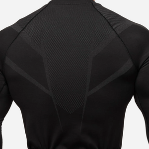 GYMSHARK Onyx 5.0 Seamless Long Sleeve T-shirt Black/Onyx Grey