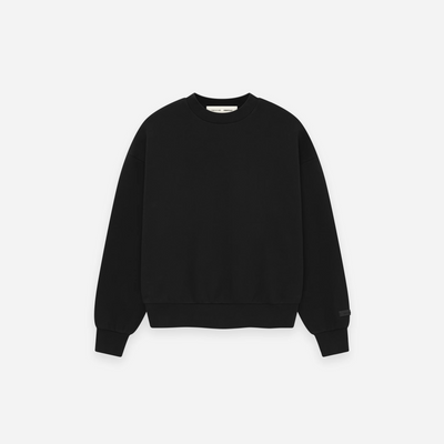 Fear Of God Essentials SS25 Classic Crewneck Sweatshirt - Jet Black