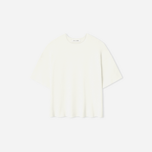 Fear Of God Essentials SS25 Waffle Short Sleeve Sweater- Cloud-White