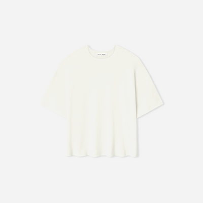 Fear Of God Essentials SS25 Waffle Short Sleeve Sweater- Cloud-White