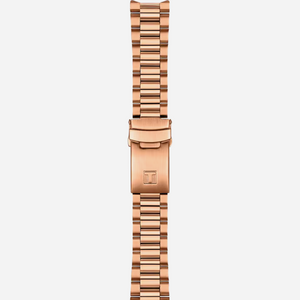 Tissot PR516 Quartz Chronograph Black Dial 40mm Rose Gold PVD Stainless Steel Bracelet Watch