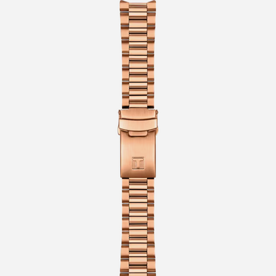 Tissot PR516 Quartz Chronograph Black Dial 40mm Rose Gold PVD Stainless Steel Bracelet Watch