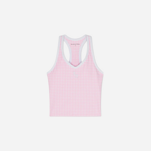 Recreational Habits Paige Sports Tank Gingham in Pink