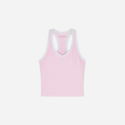 Recreational Habits Paige Sports Tank Gingham in Pink