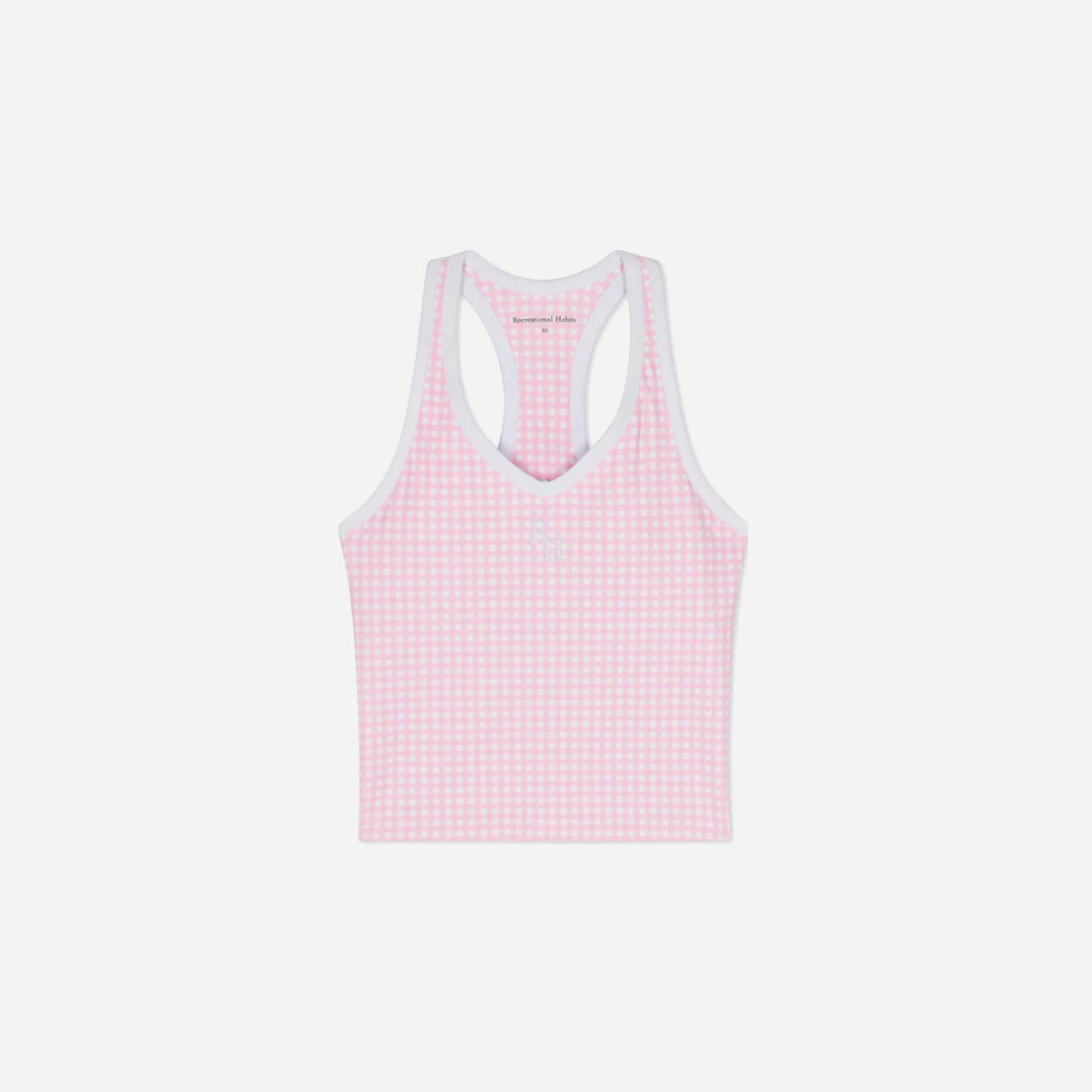 Recreational Habits Paige Sports Tank Gingham in Pink