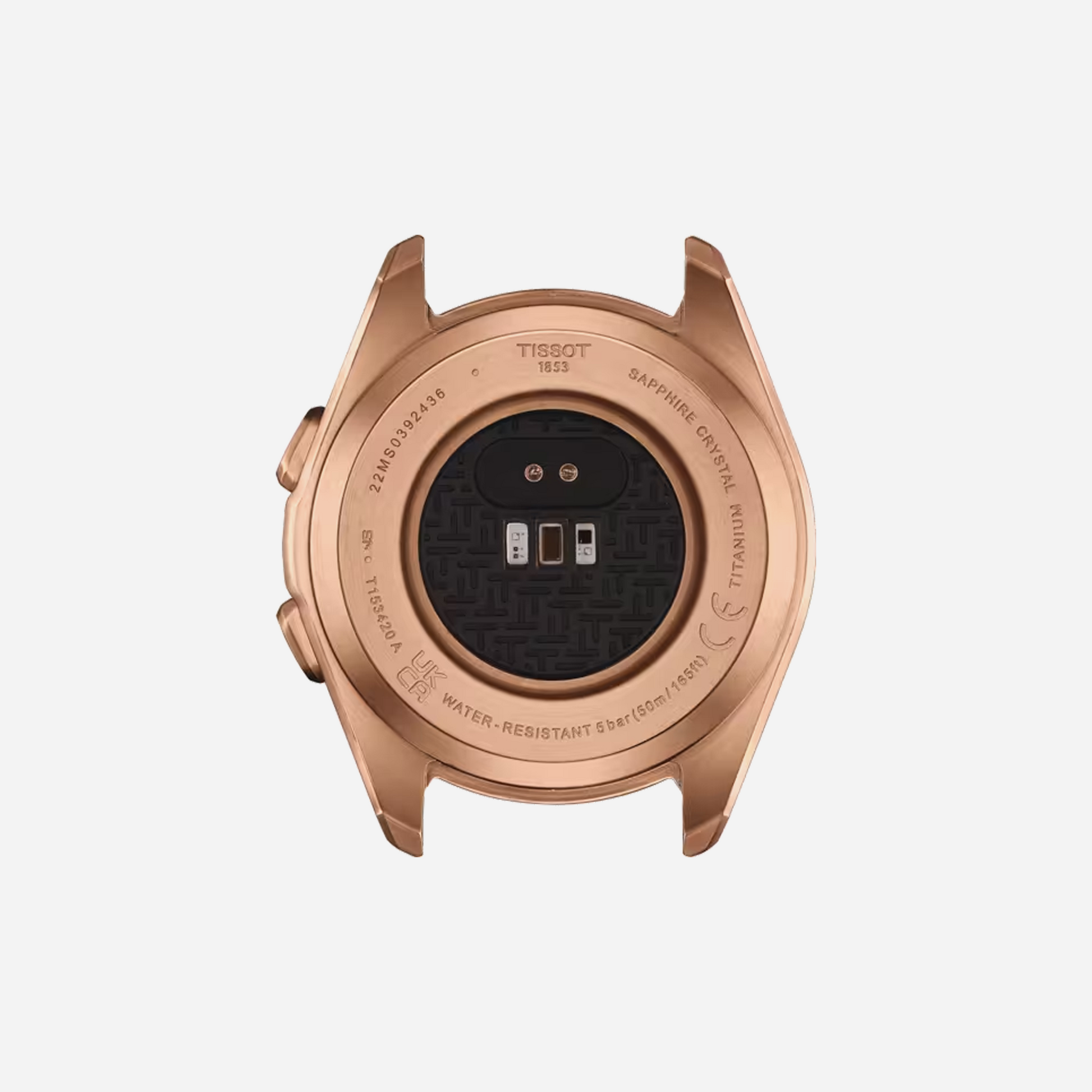 Tissot T-Touch Connect Sport Black Dial 43.75mm Nude Silicone Strap Watch
