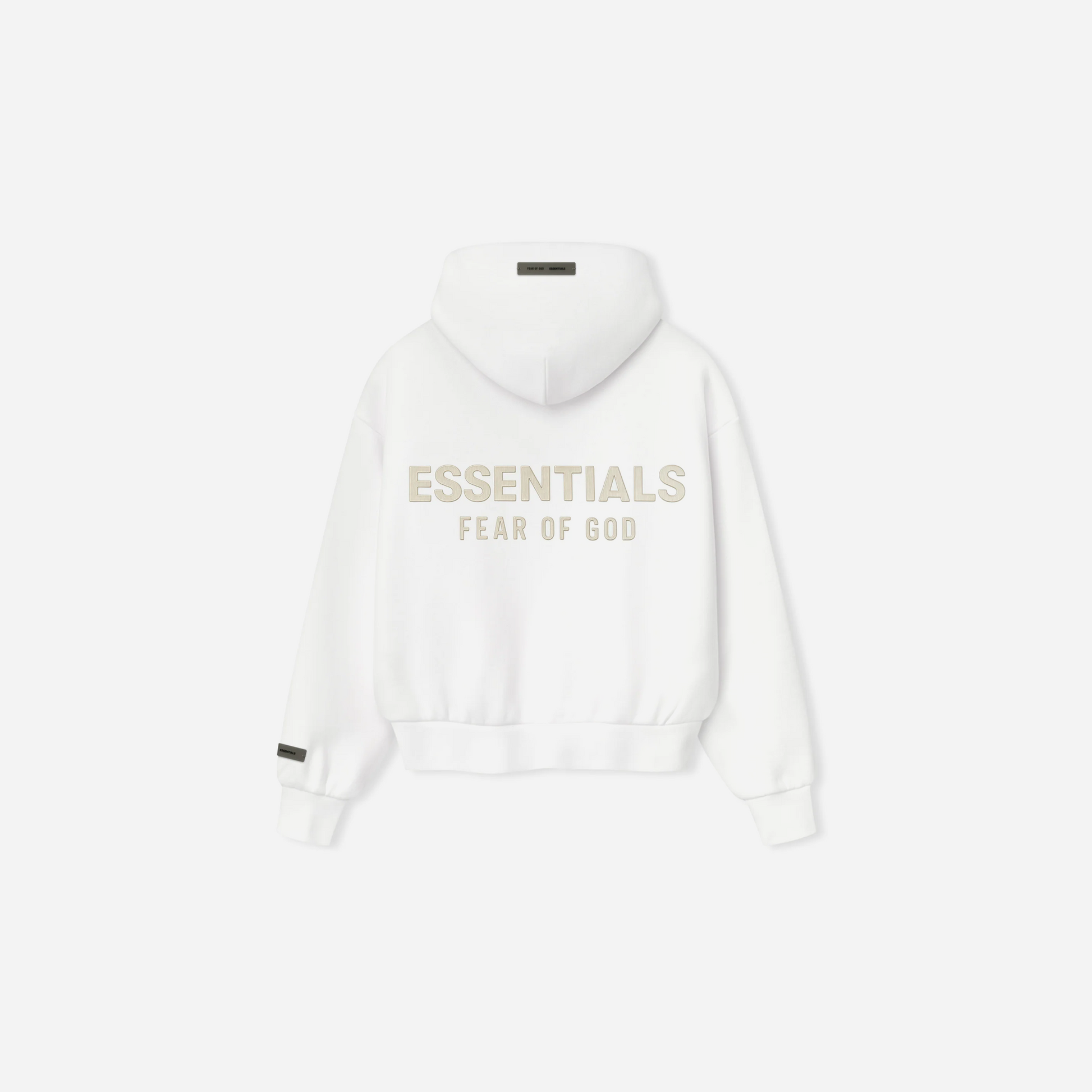 Fear Of God Essentials SS25 Womens Classic Fleece Zip-Up Hoodie- Cloud-White