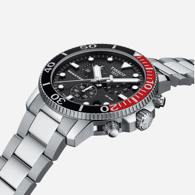 Tissot Seastar 1000 Chronograph Black Dial Stainless Steel 45.5mm