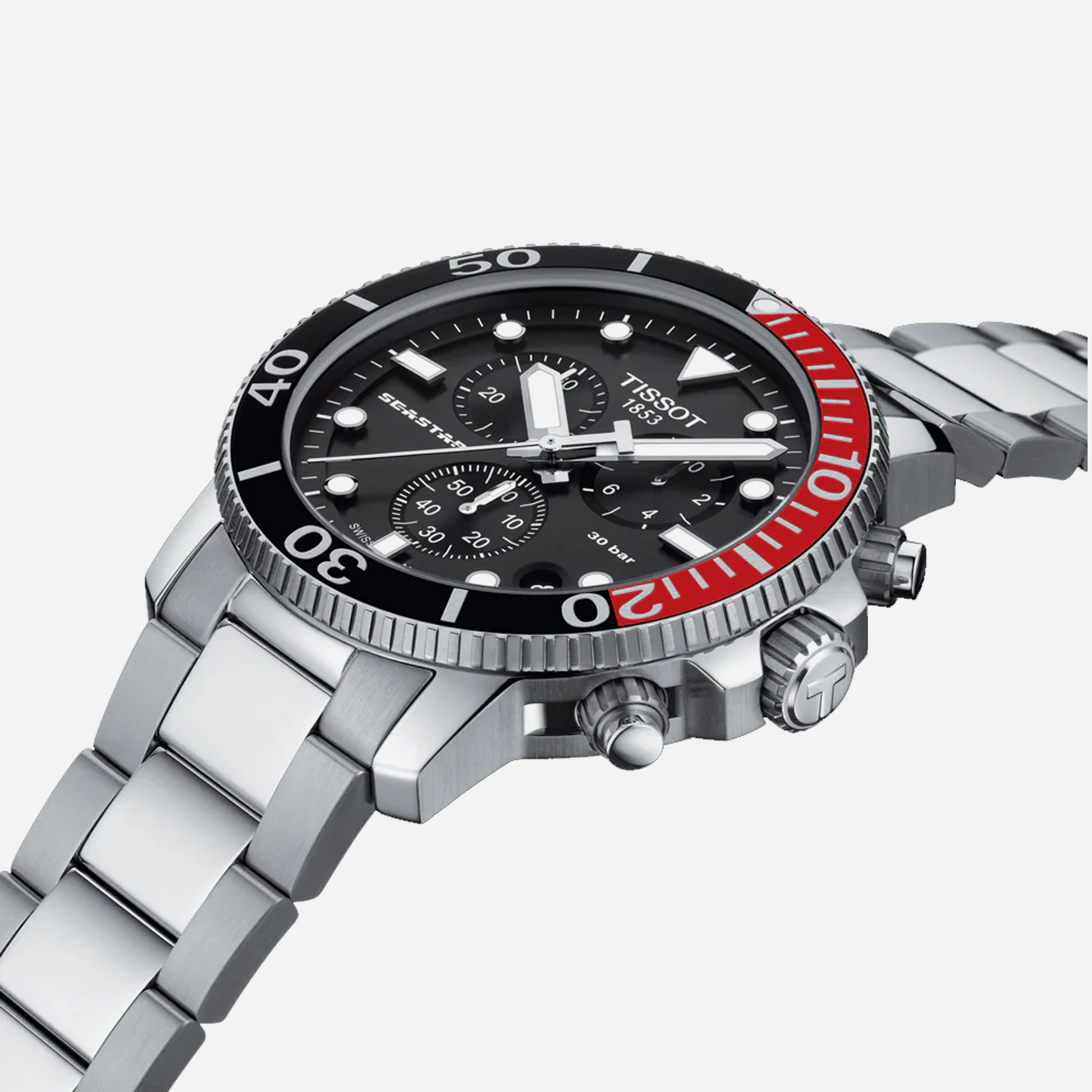 Tissot Seastar 1000 Chronograph Black Dial Stainless Steel 45.5mm