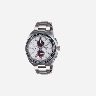 Seiko Prospex White Chronograph Stainless Steel Watch Men's