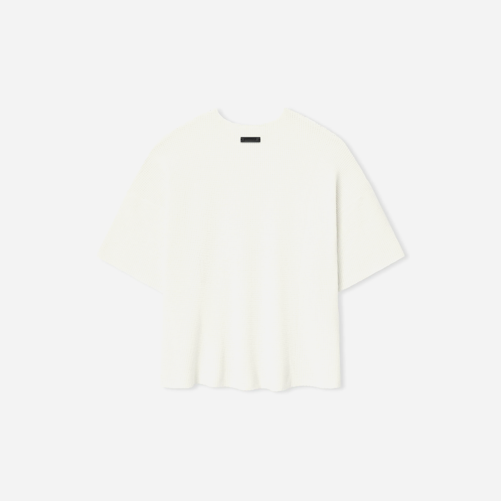 Fear Of God Essentials SS25 Waffle Short Sleeve Sweater- Cloud-White