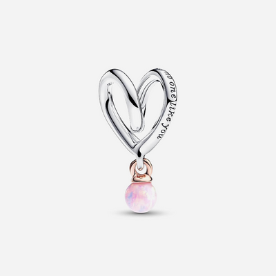 Pandora Two-tone Wrapped Heart Charm Sterling silver