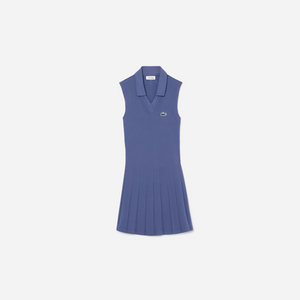 Lacoste Women's Stretch Tennis Dress and Shorts Purple Light Blue