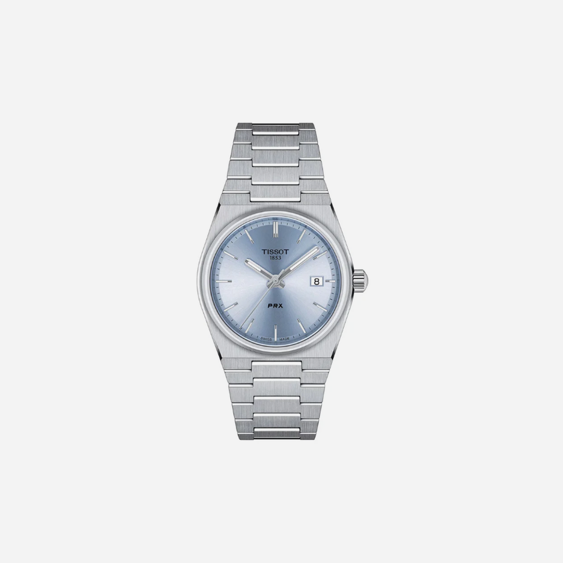 Tissot PRX Unisex Light Blue Dial Analog Stainless Steel Watch