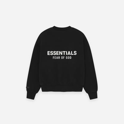 Fear Of God Essentials SS25 Classic Crewneck Sweatshirt - Jet Black