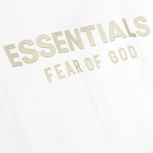 Fear Of God Essentials SS25 Womens Classic Fleece Zip-Up Hoodie- Cloud-White