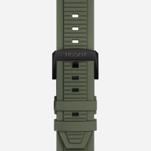 Tissot T-Race Dark Grey Dial 45mm Green Silicone Strap Quartz Chronograph Watch
