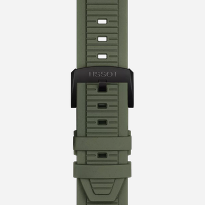 Tissot T-Race Dark Grey Dial 45mm Green Silicone Strap Quartz Chronograph Watch
