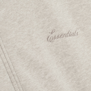 Fear Of God Essentials SS25 Modern Fleece Track Jacket With Piping- Heather Stone Cloud White
