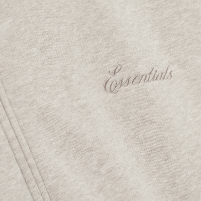 Fear Of God Essentials SS25 Modern Fleece Track Jacket With Piping- Heather Stone Cloud White