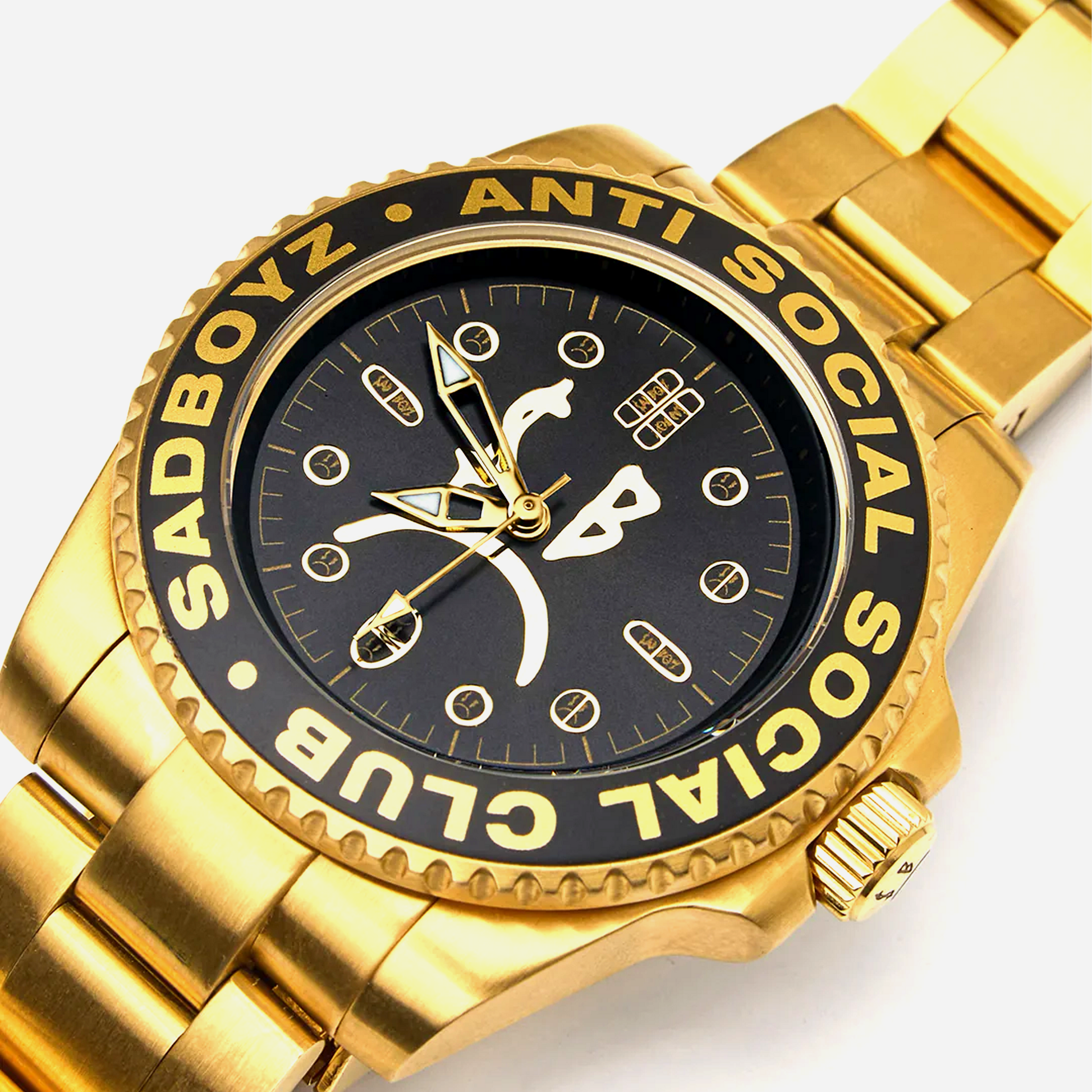 Sad Boyz x Anti Social Social Club 42mm Gold Watch