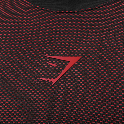 GYMSHARK Onyx 5.0 Tank Black/Carmine Red