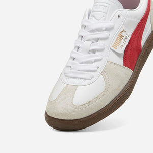 Puma Palermo Leather White Vapor Gray Club Red