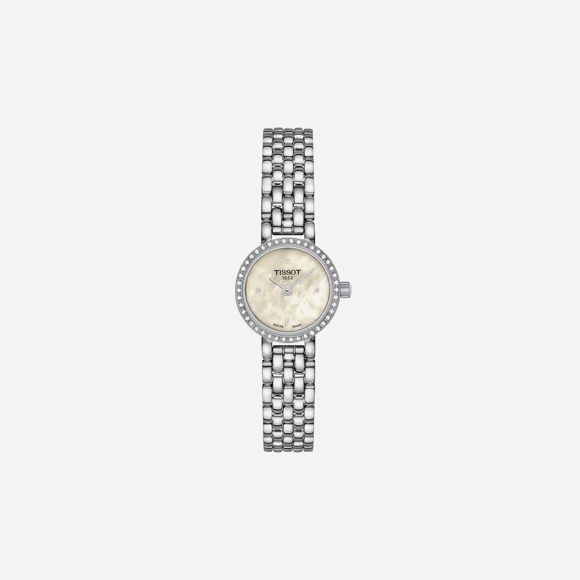 Tissot Lovely Round Mother-of-Pearl Dial With Diamonds 19.5mm Quartz Watch
