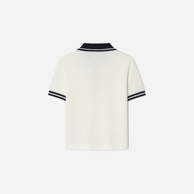 Tory Burch Terry Jacquard Polo Snow White