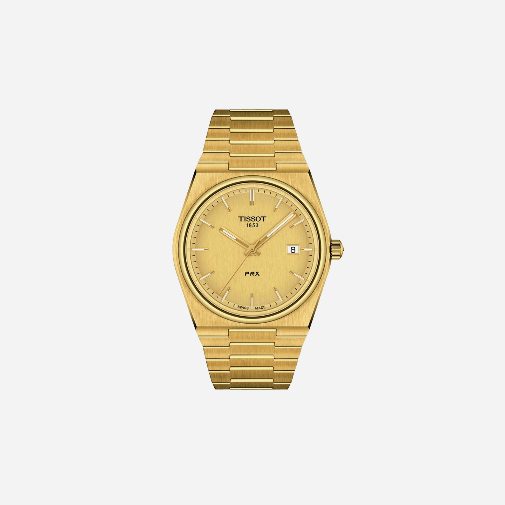 Tissot PRX Champagne Dial 40mm Yellow Gold PVD Stainless Steel Quartz Watch