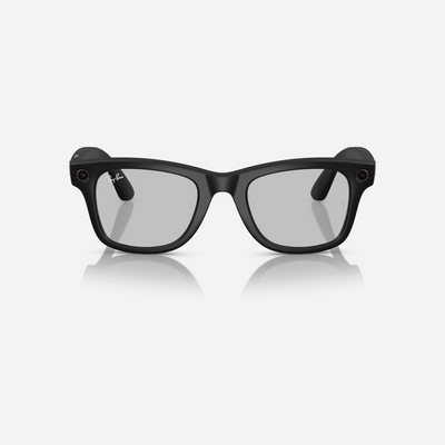 Ray-Ban Meta Wayfarer Large Matte Black Clear-Graphite Green Transition Lens