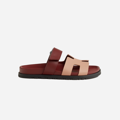 Hermes Chypre Sandal Beige Perlino Rouge H