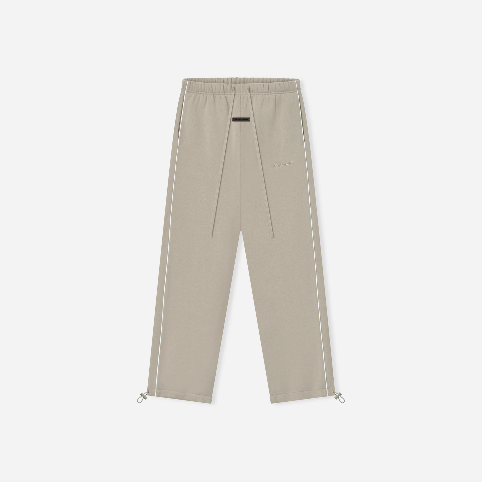 Fear Of God Essentials SS25 Relaxed Fleece Sweatpant With Piping- Timber Cloud White