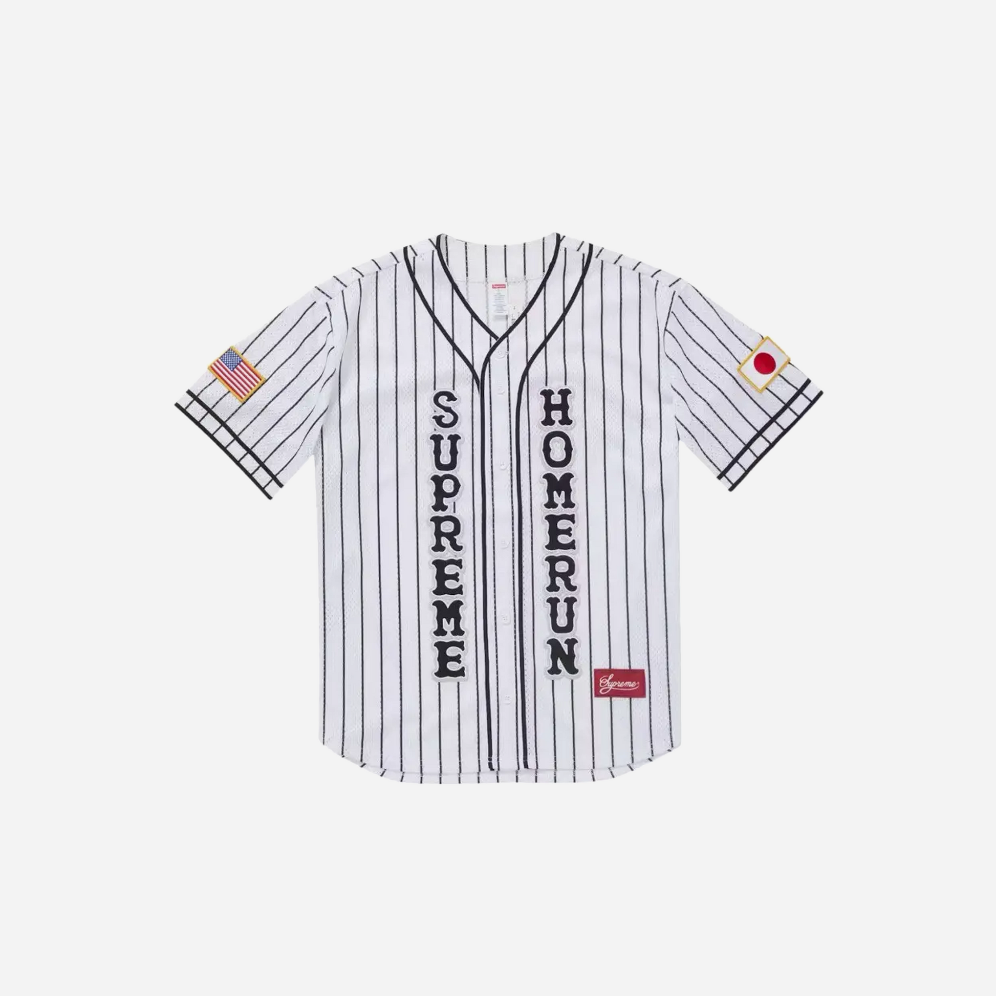 Supreme Homerun Baseball Jersey White Stripe