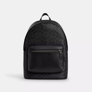 Coach West Backpack In Signature Canvas signature canvas/Gunmetal/Charcoal/Black
