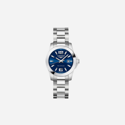 LONGINES CONQUEST QUARTZ BLUE 7612356203221