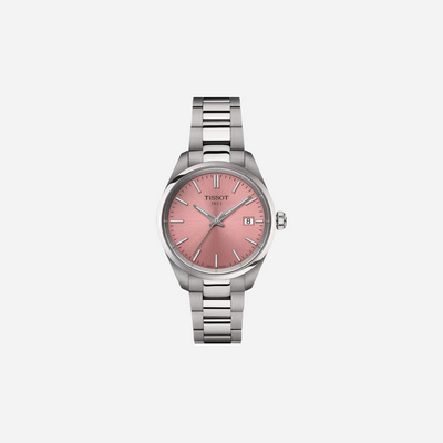 Tissot PR 100 Quartz 34mm Pink Dial Grey Stainless Steel Bracelet Watch