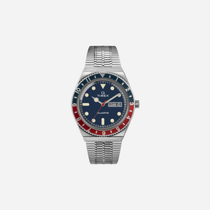 Q Timex Reissue 38mm Stainless Steel Bracelet / Blue Watch