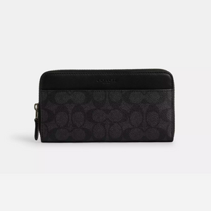 Coach Accordion Wallet In Signature  Canvas