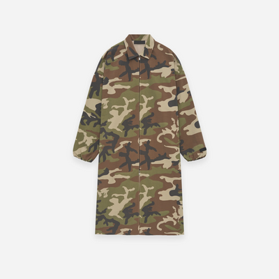 Fear Of God Essentials SS25
Military Nylon Trench Jacket Woodland Camo