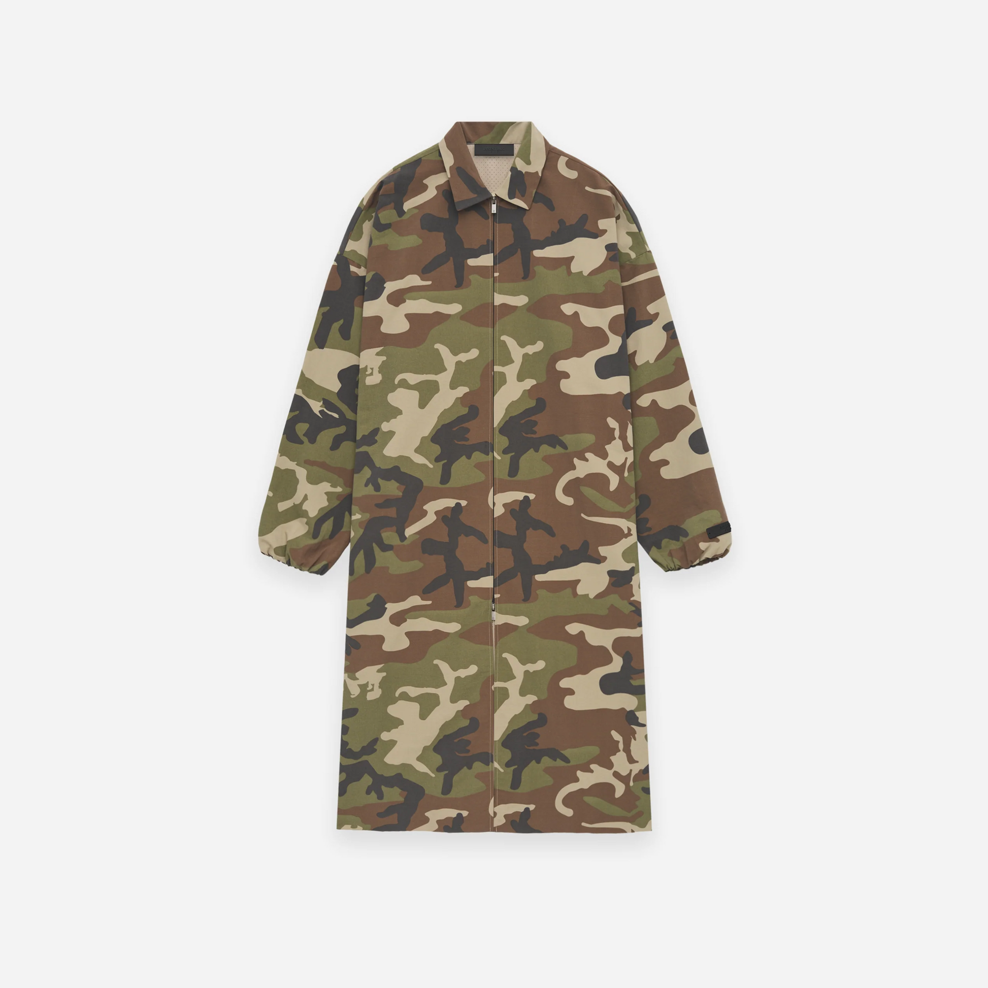Fear Of God Essentials SS25
Military Nylon Trench Jacket Woodland Camo