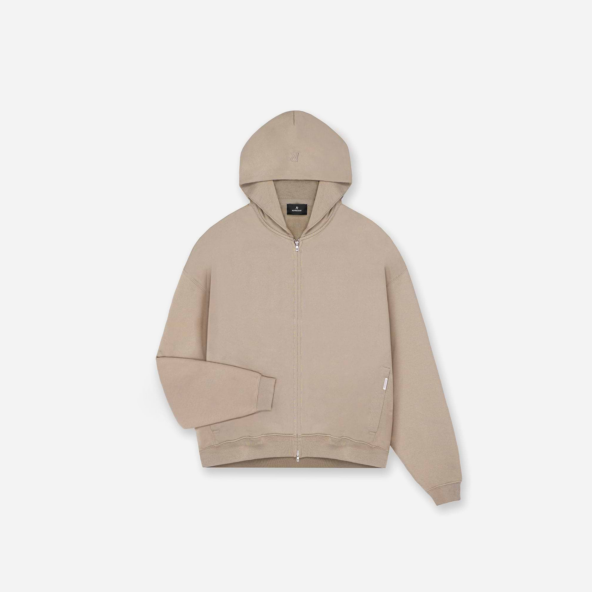 REPRESENT SS25 Initial Zip Hoodie Dune