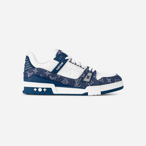 Louis Vuitton LV Trainer Sneaker Monogram Denim White Blue