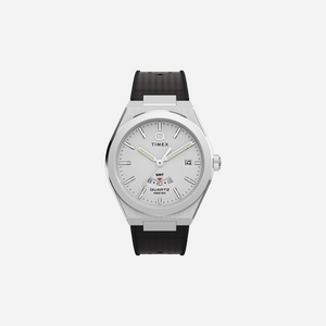 Q Timex 39mm Round Dial Analog Silver-Tone Watch